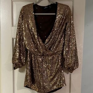 Gold Sequin Jumper